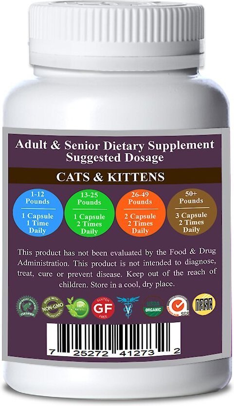 Natura Petz Organics Coll Again Collagen Peptide Cat Supplement， 90 count