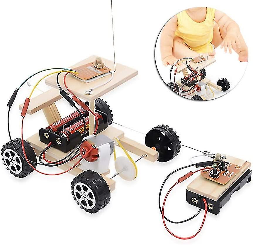 Assembly Car Model， Diy Assembled Rc Car Toy Electric Remote Control Vehicle Kit Kids Hand