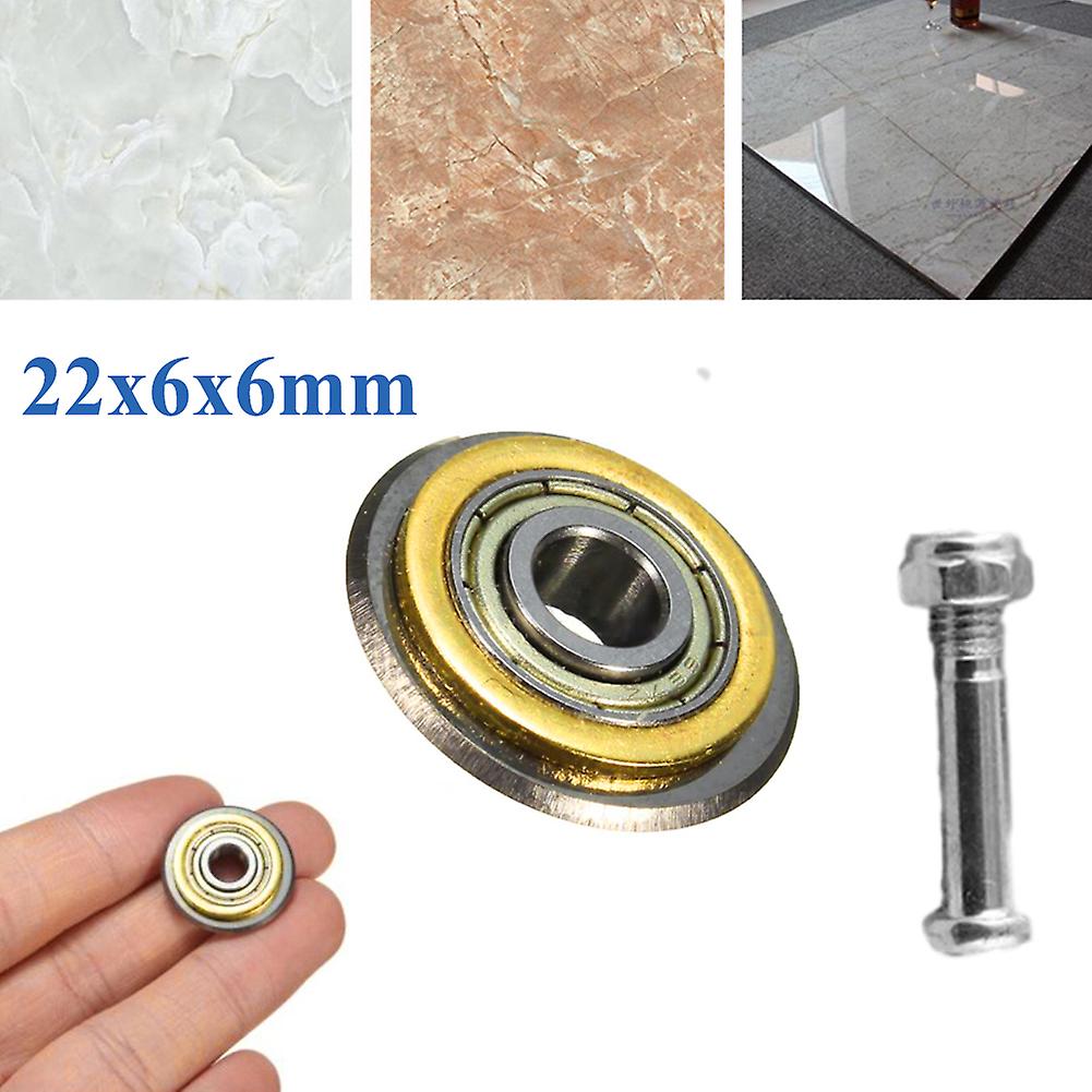 22*6*6mm Tungsten Carbide Bearing Cutter Wheel Replacement Parts Tile Ceramic Cutting Blade Spare Accessories