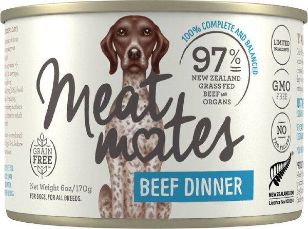 Meat Mates Beef Dinner Grain-Free Canned Wet Dog Food