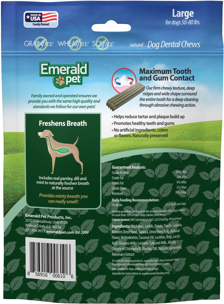 Emerald Pet Fresh Smileezz Large Grain-Free Dental Dog Treats