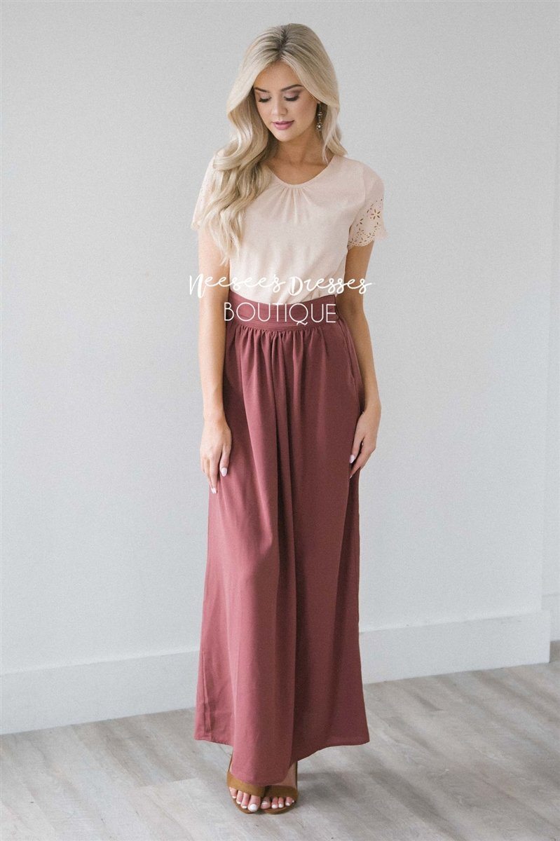 Burnt Mauve Maxi Skirt