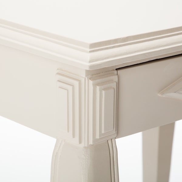 Finch Collins Side Table with Drawer， Creamy White