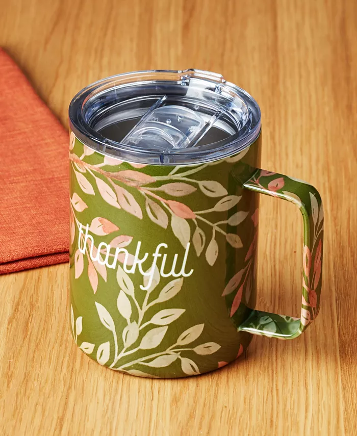 Cambridge Thankful Leaves Insulated Coffee Mug 16 oz