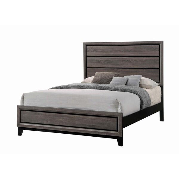 Coaster Furniture Watson Grey Oak and Black 4-piece Bedroom Set - - 25859792