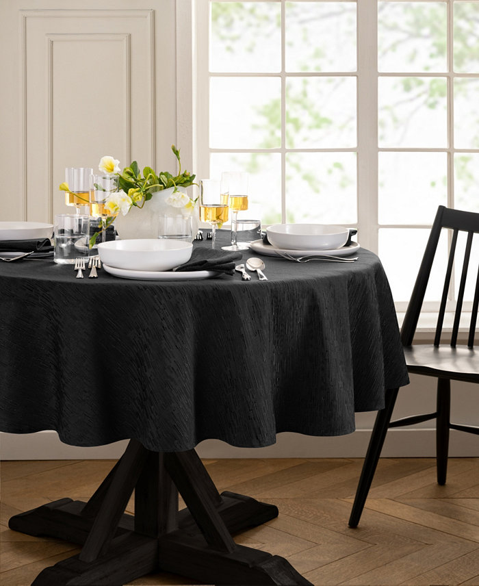 Elrene Continental Solid Texture Water and Stain Resistant Tablecloth 60 x 84 Oval