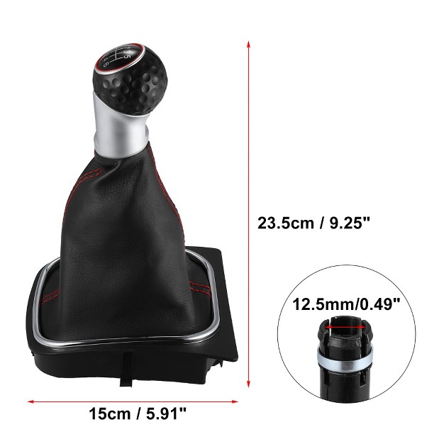 Unique Bargains Car Vehicle 6 Speed Manual Gear Shift Knob For Volkswagen R32 2004 2008 Black 1pc