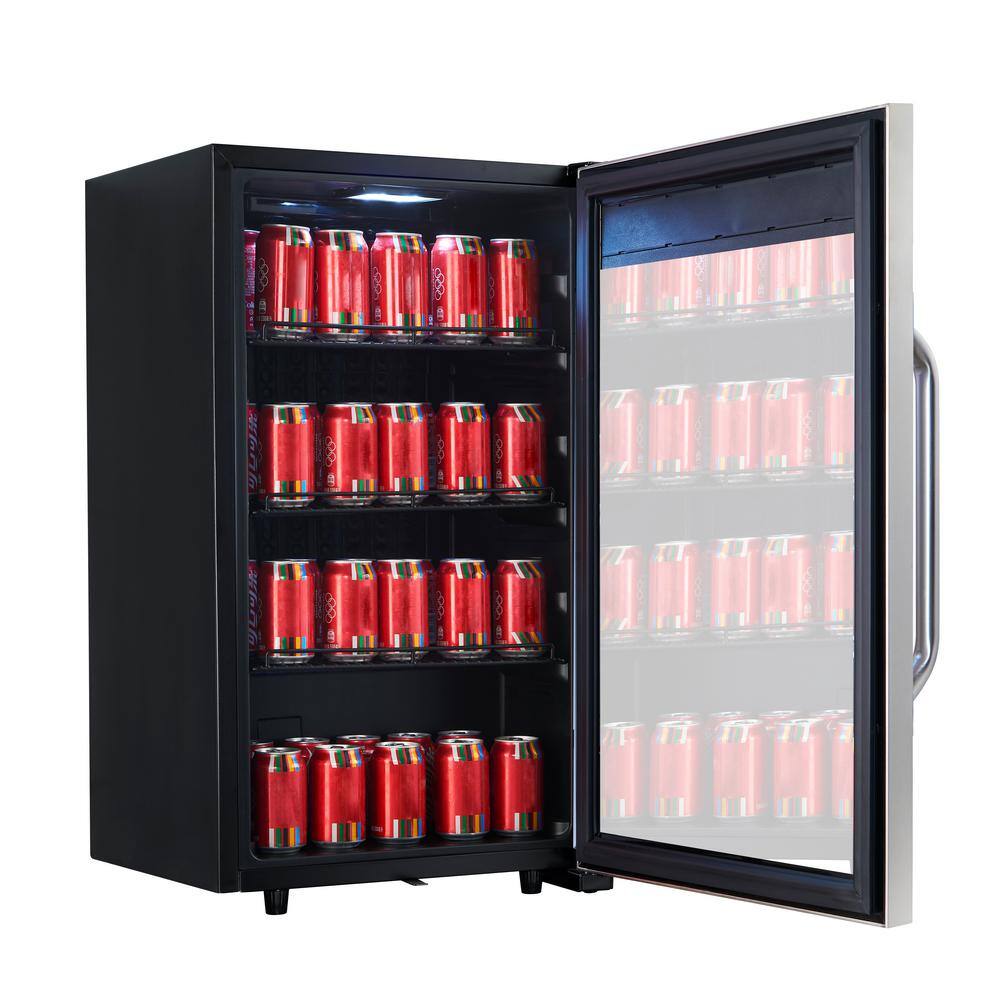 Magic Chef Commercial 3.1 cu. ft. Countertop 83 can Beverage Cooler in Stainless Steel MCCM31ST