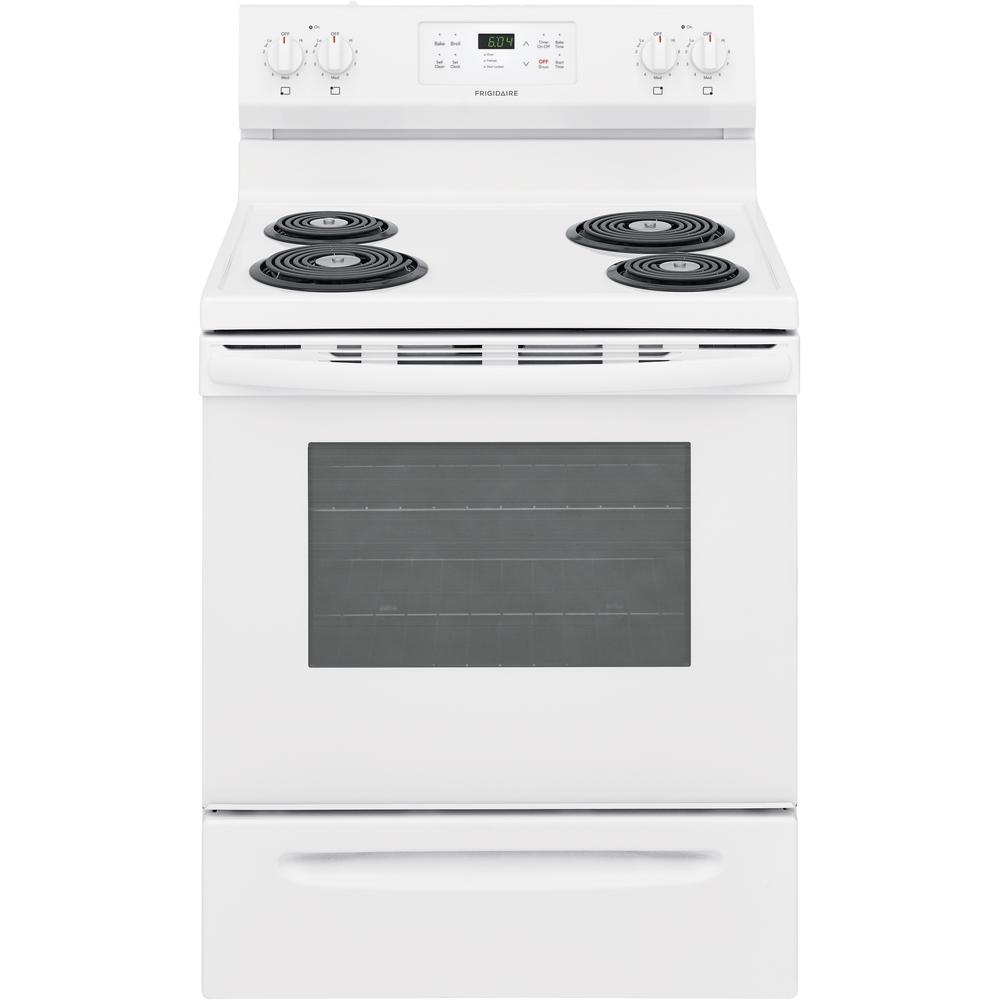 Frigidaire 30-inch Freestanding Electric Range with Self-Clean Oven CFEF3016VW