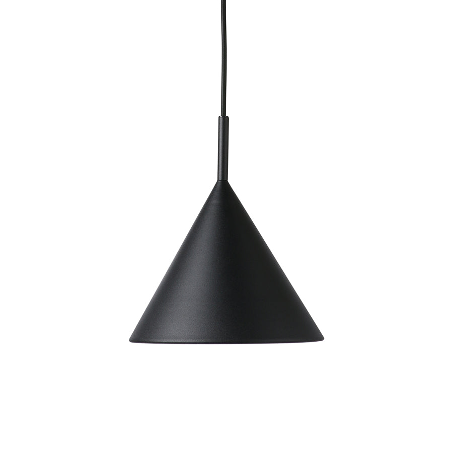 Metal triangle pendant light - black