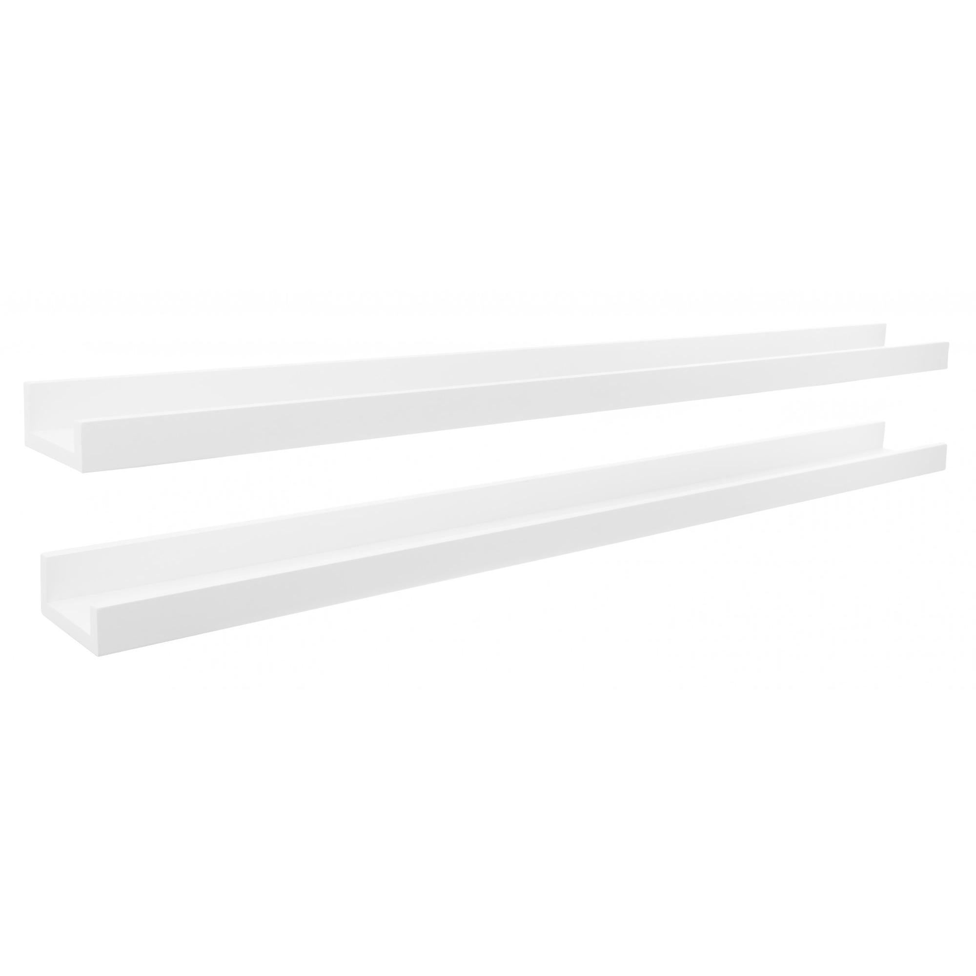 KG Medium Density Fiberboard Floating Shelf, Set of 2, White