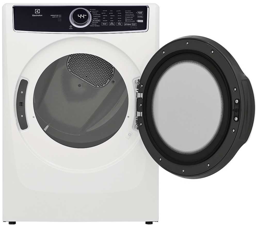 Electrolux 8 Cu. Ft. White Front Load Perfect Steam Gas Dryer With Predictive Dry And Instant Refresh