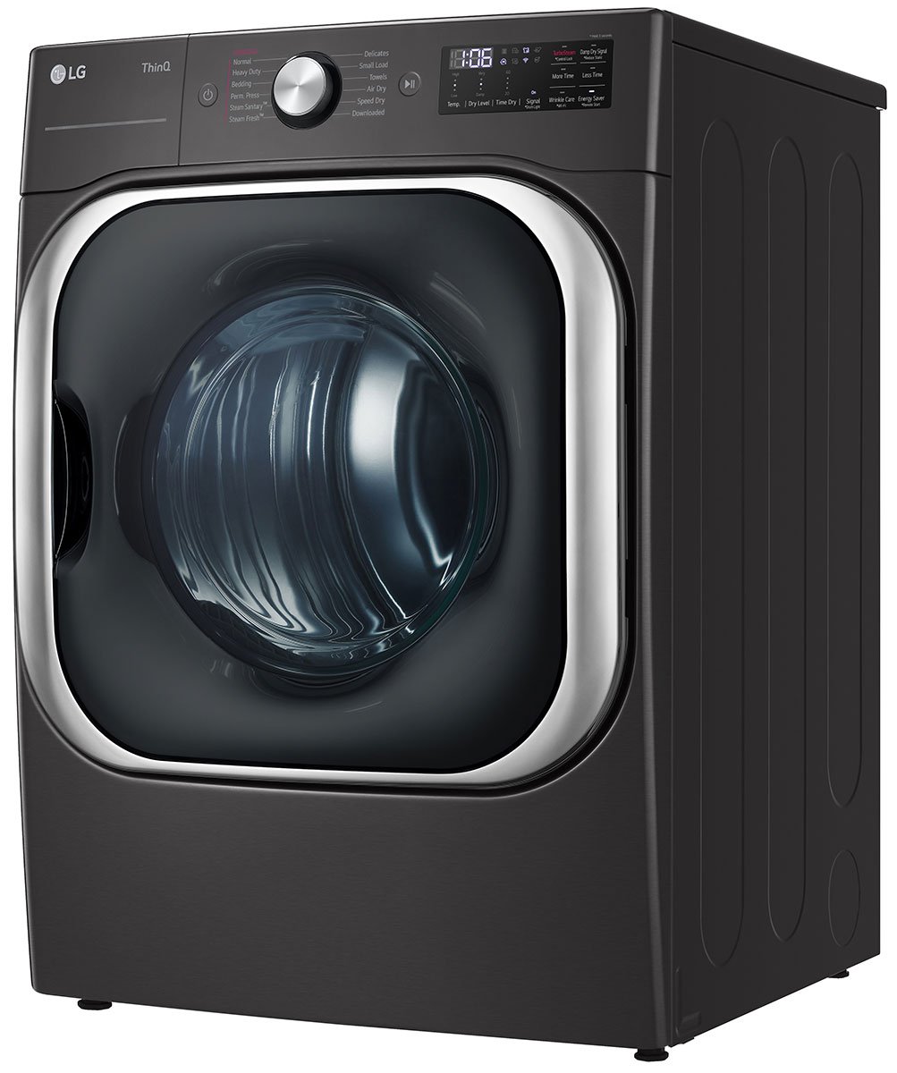 LG 9 Cu. Ft. Black Steel Front Load Electric Dryer With TurboSteam And Built-In Intelligence