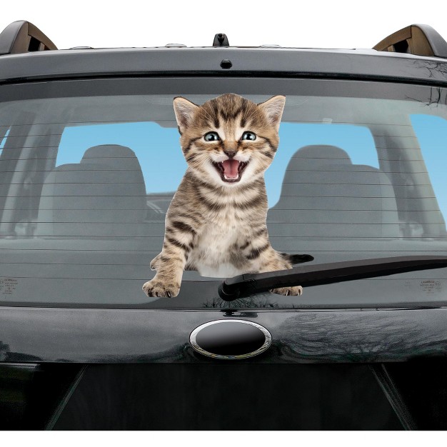 Collections Etc Whimsical Kitten Vinyl Car Window Decal