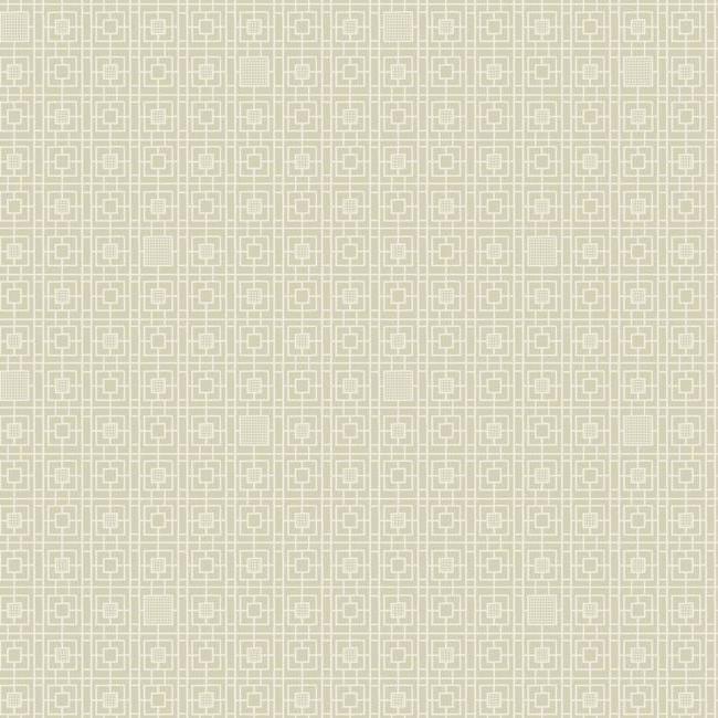 Deco Screen Wallpaper in Beige and Ivory from the Deco Collection