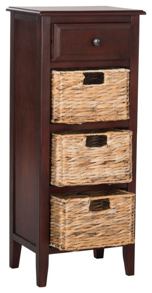 Frye Drawer Side Table Cherry   Transitional   Side Tables And End Tables   by AED Luxury Home Decor  Houzz