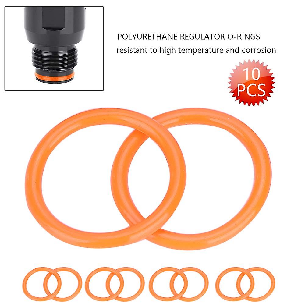 10pcs 13.8*1.9mm High Strength Polyurethane Oand#8209;rings For Paintball Gun Co2 Air Tank (orange)