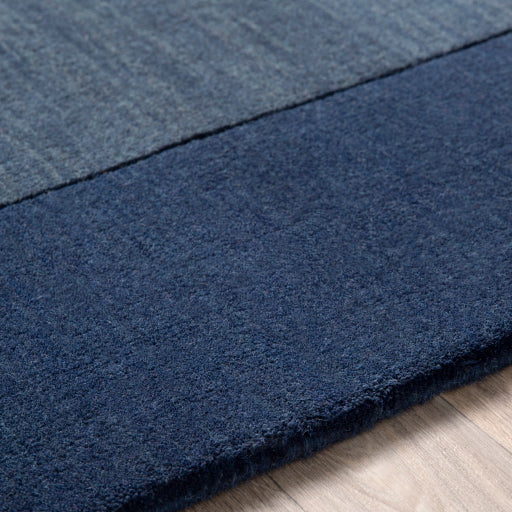 Mystique Wool Border Navy Rug