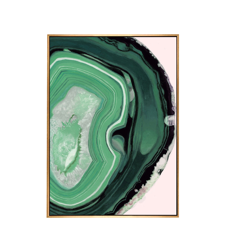 Green Natural Stone Painting Wall Art Canvas & Pu B Fl-H241B