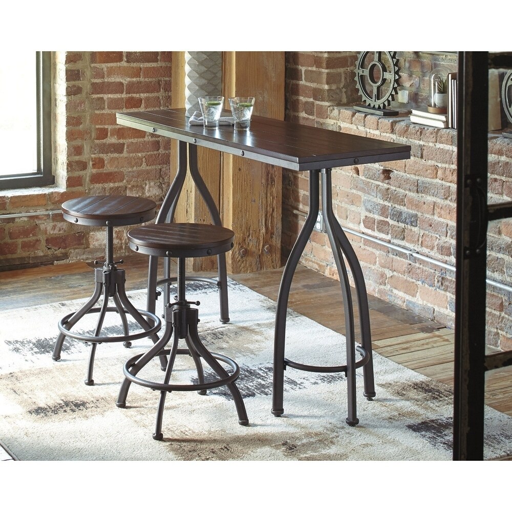 Signature Design by Ashley Bambadjan Counter Height Table and Bar Stools 3 piece Set