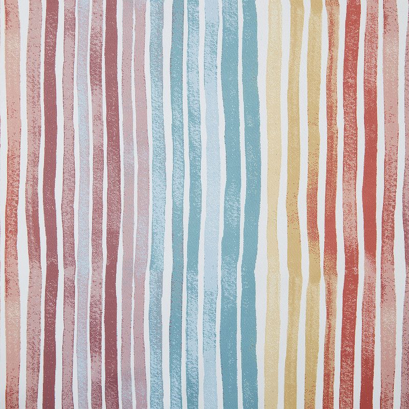 Hopscotch Gabbie Watercolor Stripe Room Darkening Set of 2 Window Curtain Panels