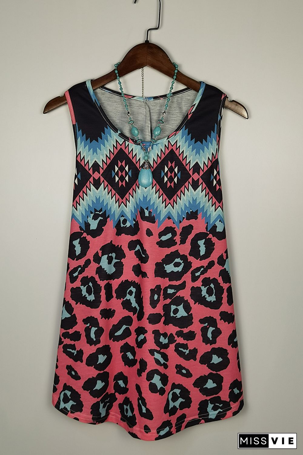 Sunflower Leopard Twisted Tank Top