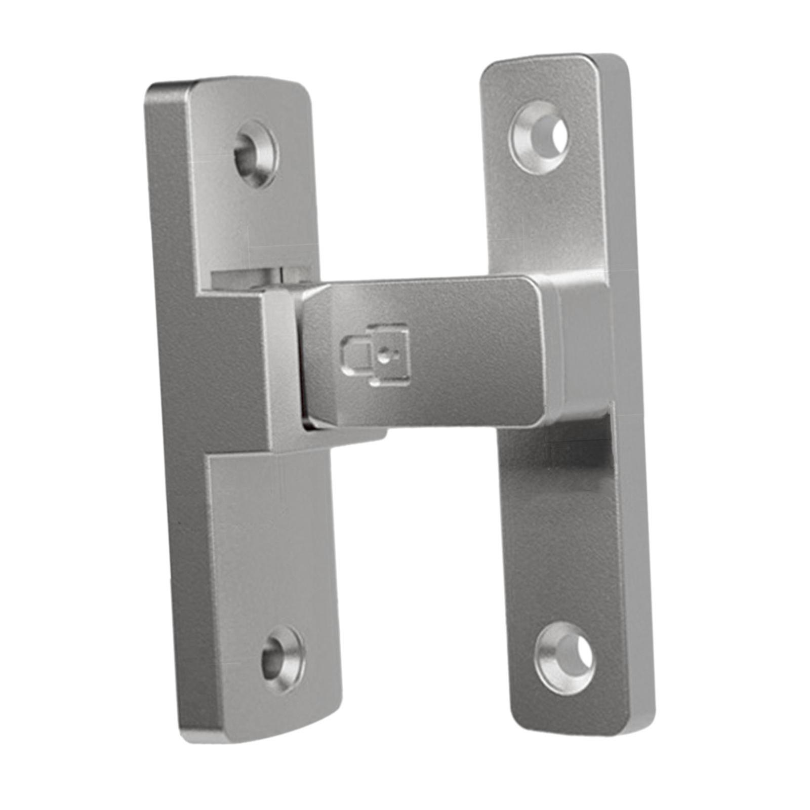 90 Degree Door Latch Guard Door Lock For Bathroom Barn Sliding Door Bathroom Silver