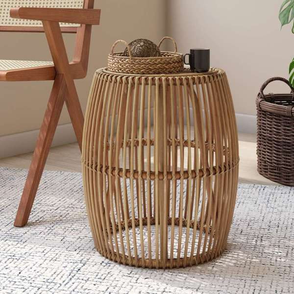 Keegan Rattan End Table   Tropical   Side Tables And End Tables   by HedgeApple  Houzz