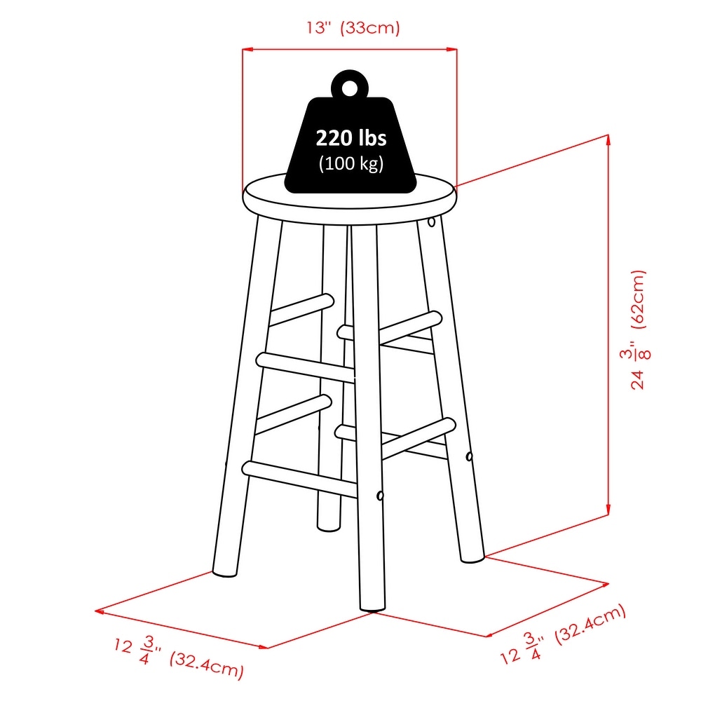 2 Pc Counter Stool Set   12.99 x 12.99 x 24.41 inches