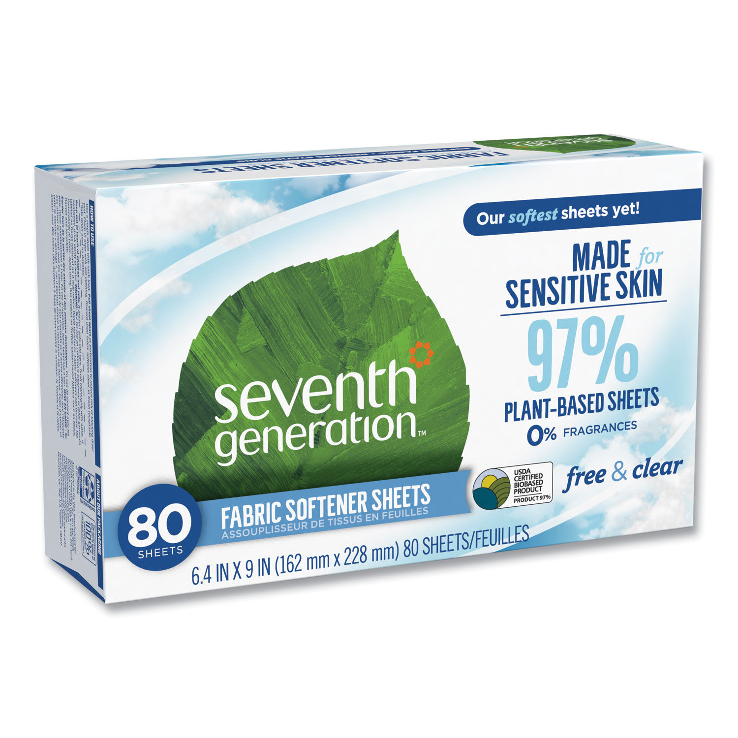 Natural Fabric Softener Sheets by Seventh Generationandreg; SEV44930EA