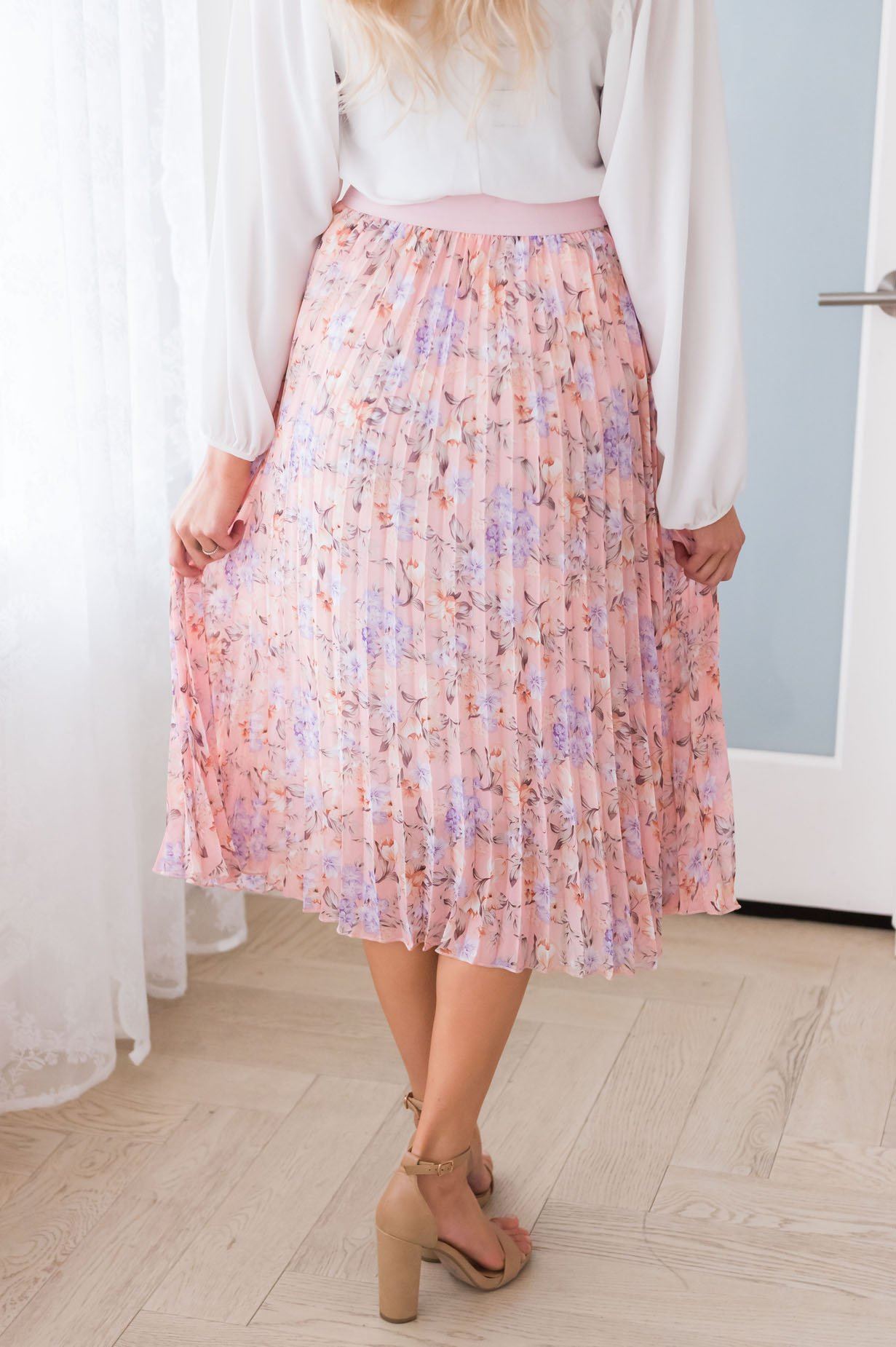 Floral Dreams Modest Pleat Skirt