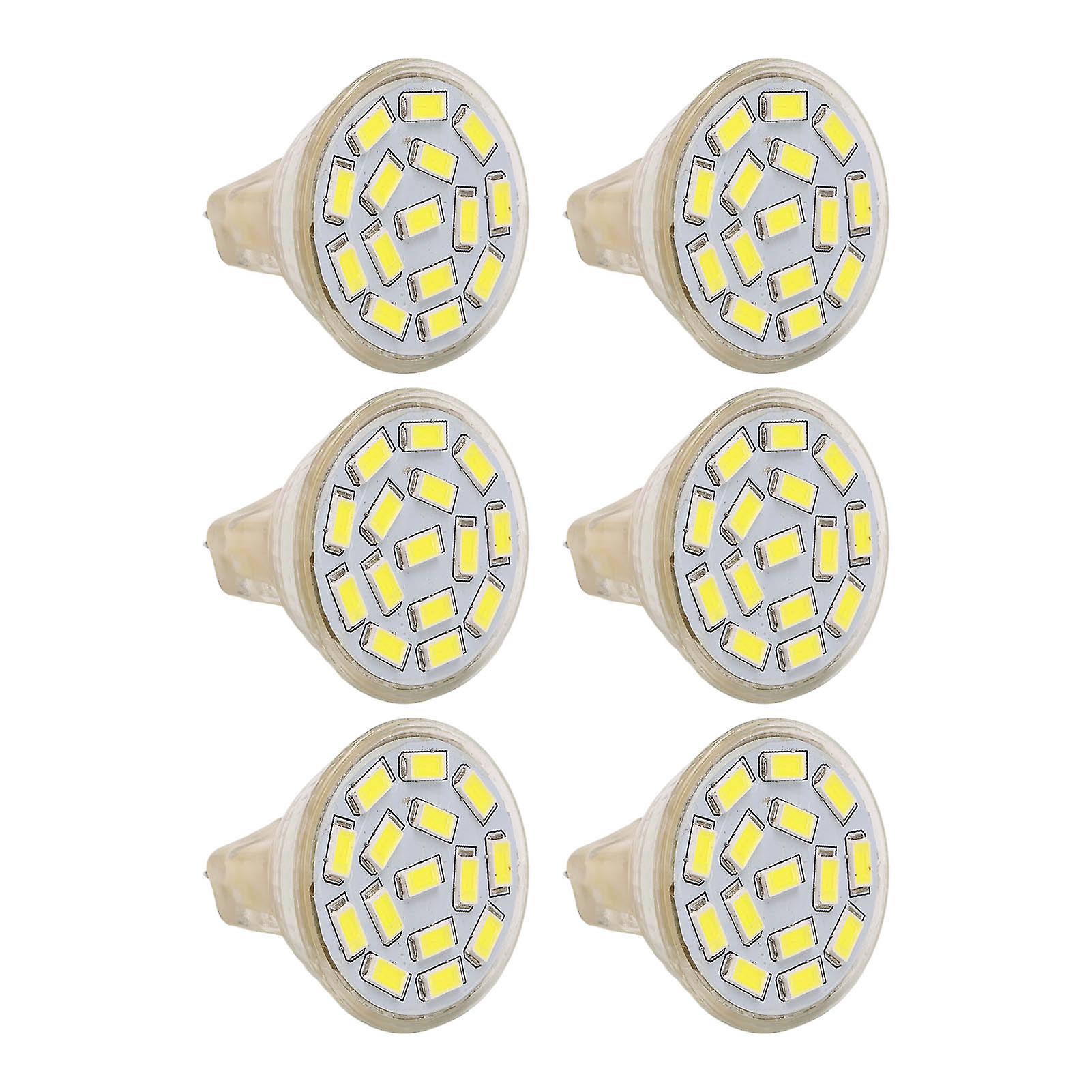 6Pcs GU4 LED Bulb 270LM 15LED Energy Saving Light Bulb MR11 Track Lamp Beads 12V 3W White Light 6000K