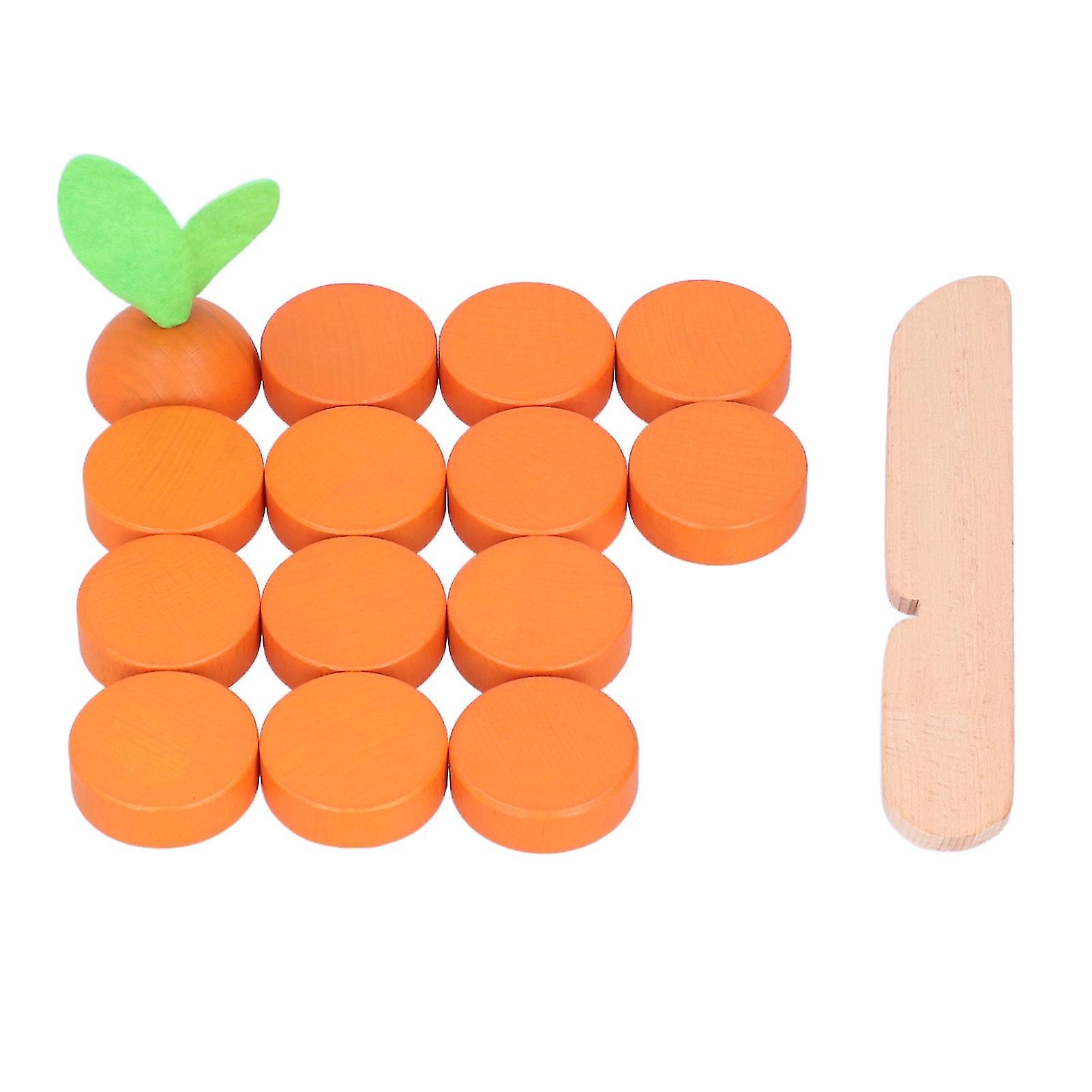 Carrot Blocks Wooden Simulation Radish Building Blocks Early Childhood Education Cognitive Interactive Educational ToysCarrot Diced