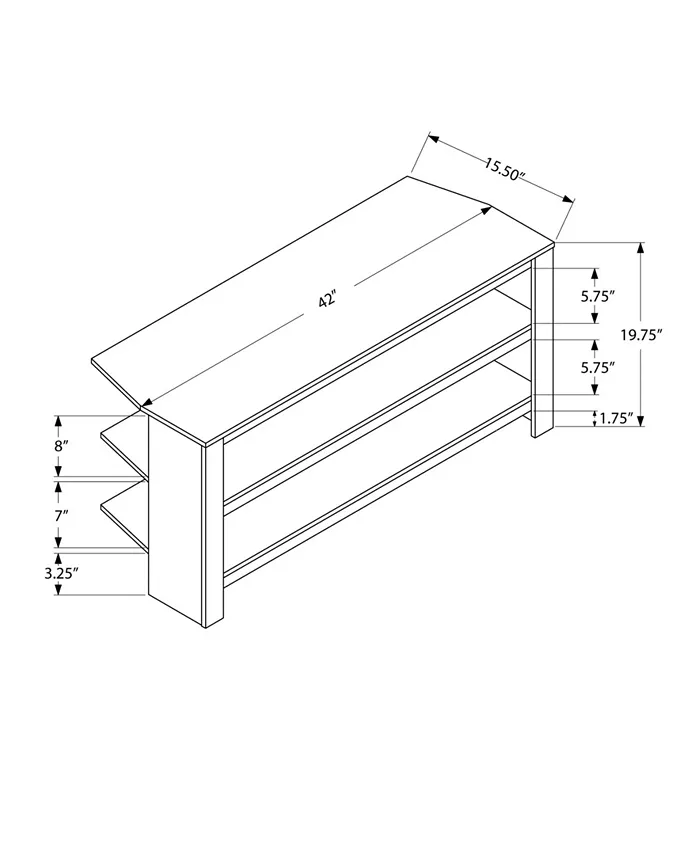 Monarch Specialties TV Stand - 42 L Cherry Corner