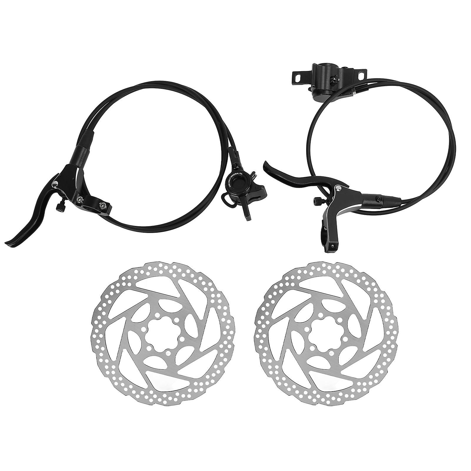 Bike Disc Brake Kit Low Noise Fast Cooling Aluminum Alloy Disk Breaks For Mountain Bikeblack