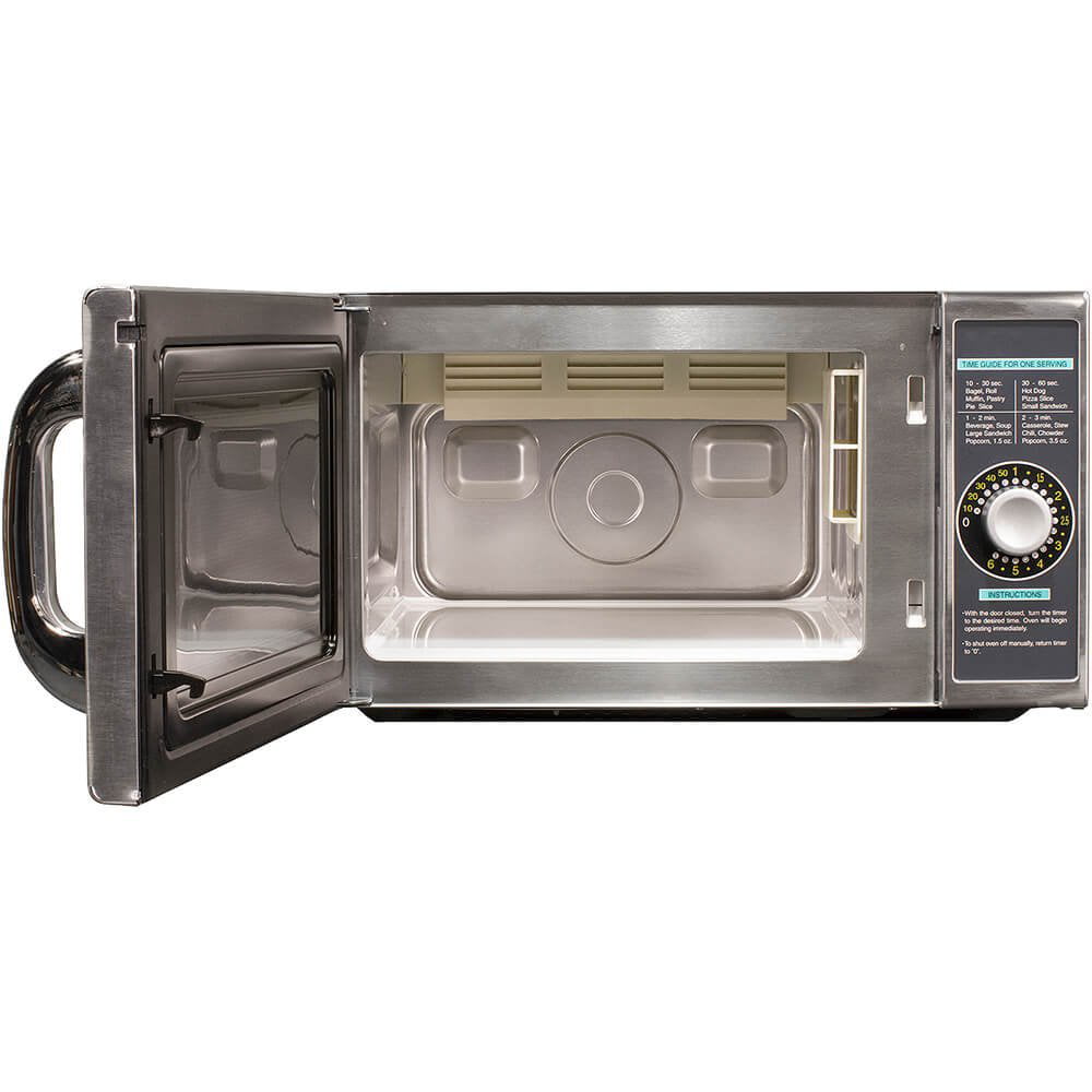 Sharp R-21LCFS Medium-Duty Commercial Microwave Oven with Dial Timer, Stainless Steel, 1000-Watts, 120-Volts