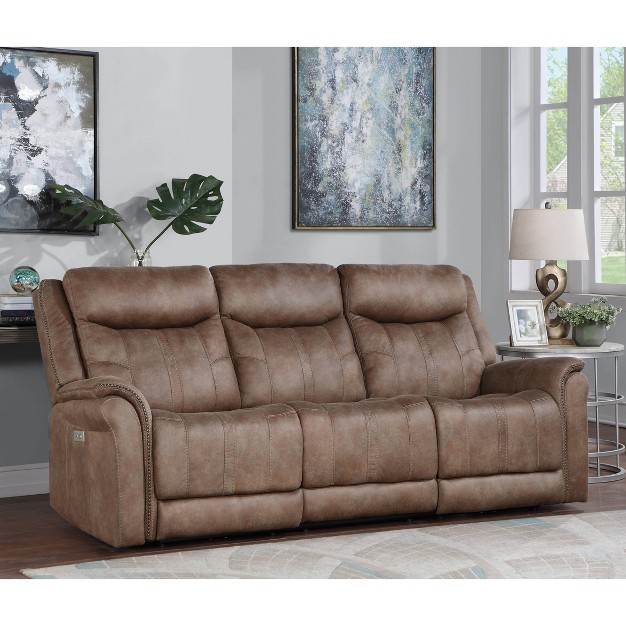 Morrison Power Recliner Sofa Camel Steve Silver Co