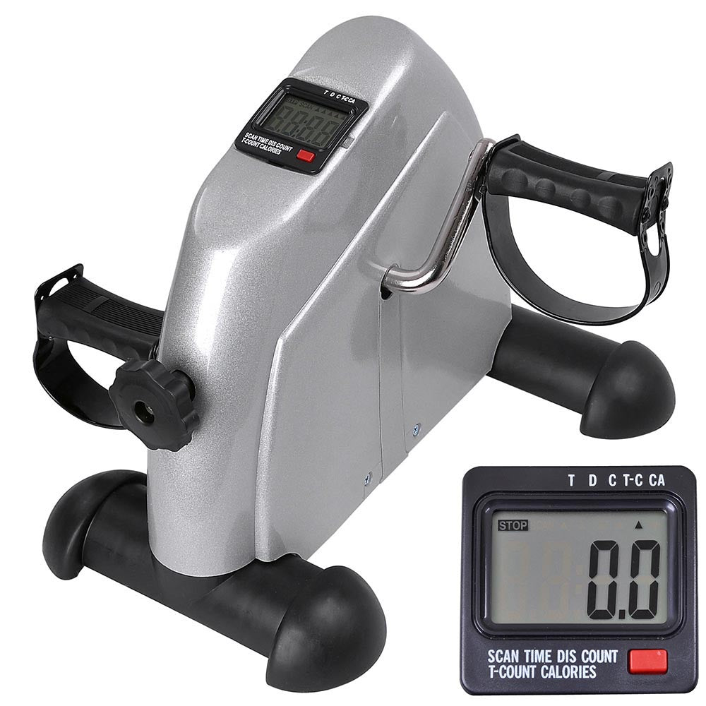 Yescom Portable Pedal Exercise Machine w/ LCD Display Silver