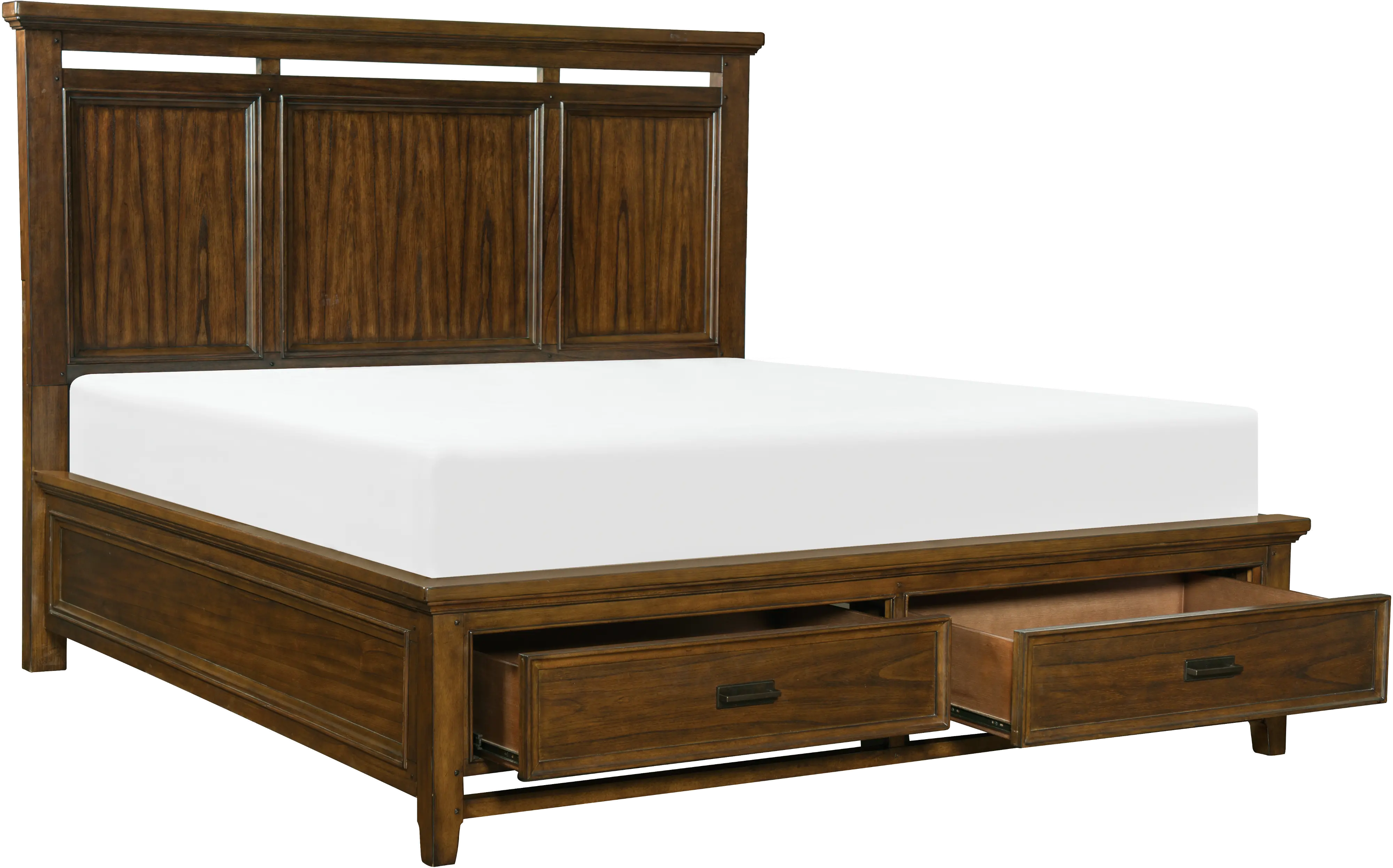 Frankie Brown Cherry Queen Storage Bed