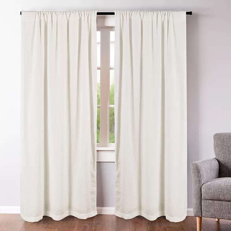 Levtex Home 2-panel Washed Linen Window Curtain Set