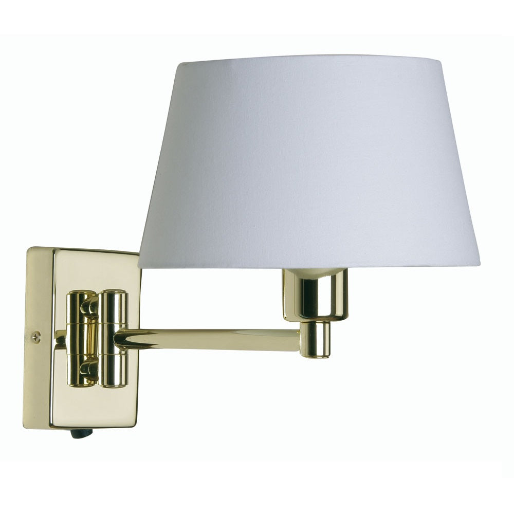 Britalia 220057 Polished Brass Vintage Switched Swing Arm Wall Light Bracket