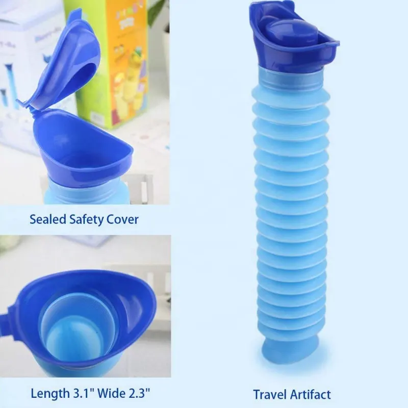 Emergency Urinal 750 ML  Portable Mini Outdoor Camping Travel Shrinkable Personal Mobile Toilet Potty Pee Bottle for Kids Adult