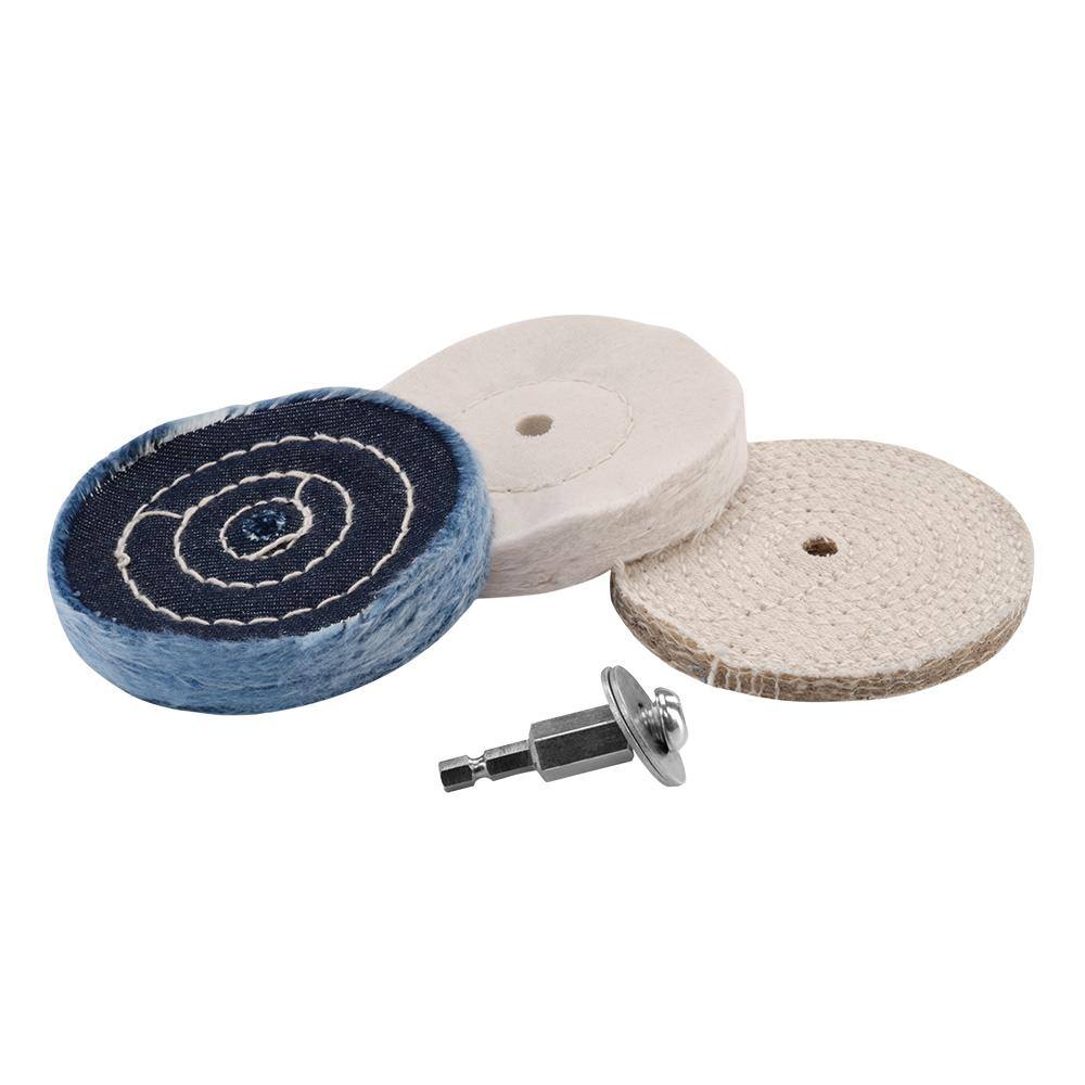 RYOBI 4 in. Buffing Wheel Set (4-Piece) A92401