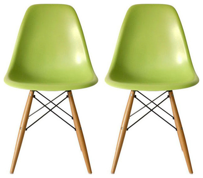 Modern Plastic Eiffel Chairs Dining Chair  Set of 2   Midcentury   Dining Chairs   by Daniel Ng  Houzz