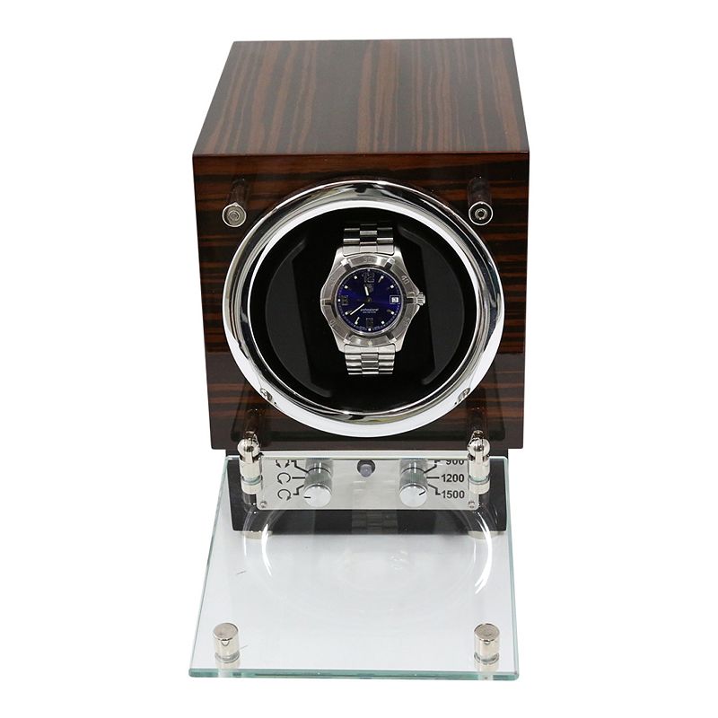 Bey-Berk Ebony Burlwood Watch Winder