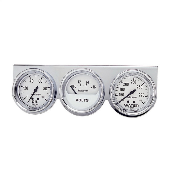 Auto Meter 2329 A.Gage Wht.Face Oil/Vlt/W