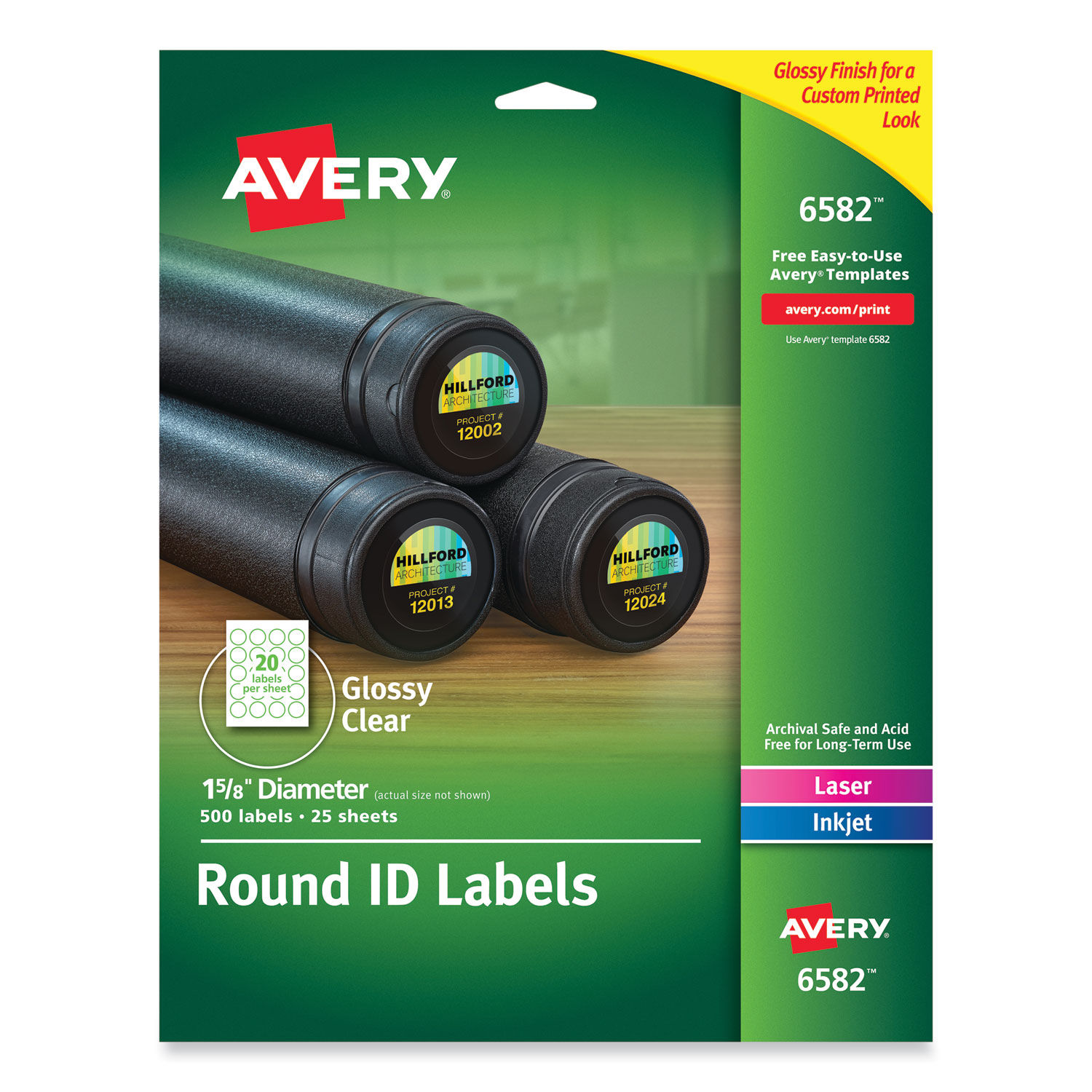 Round Print-to-the Edge Labels with SureFeed and EasyPeel by Averyandreg; AVE6582