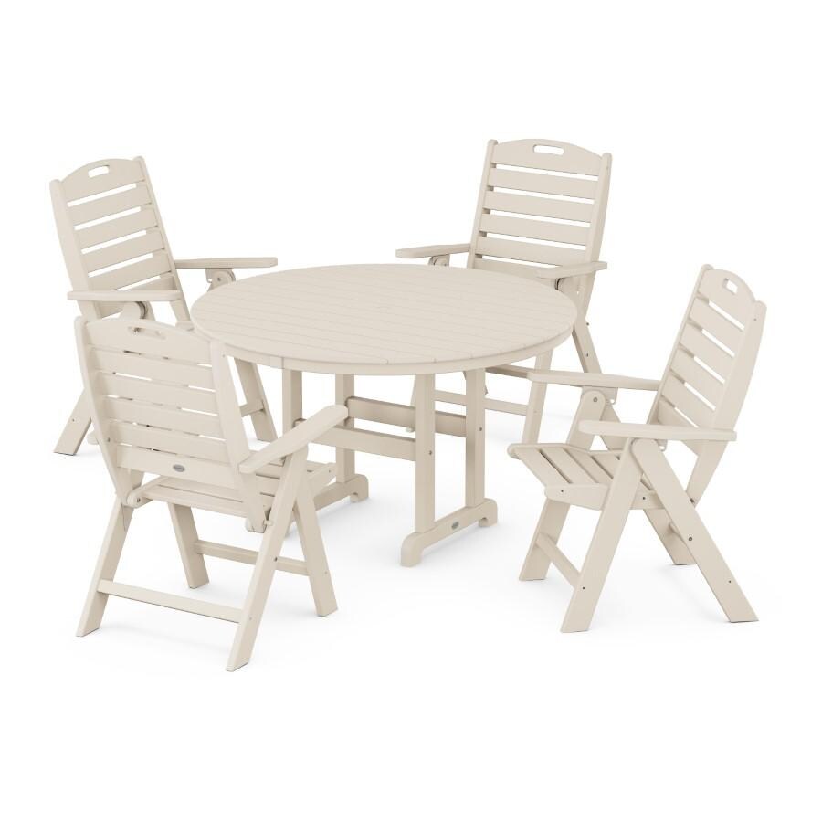 POLYWOOD Nautical 5-Piece Dining Set in Sand