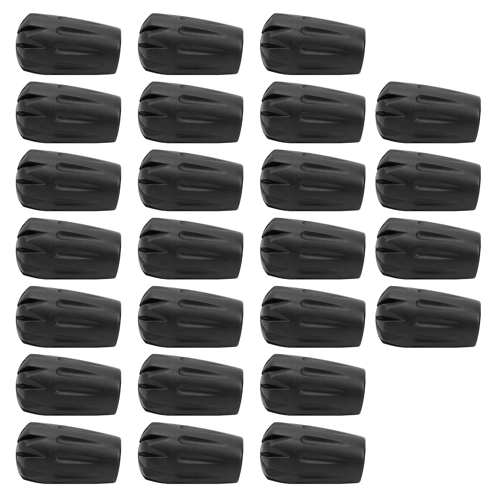 25pcs/pack Heavy Duty Metal Rubber Walking Stick Tips Ferrule Protectors Cane End Tips