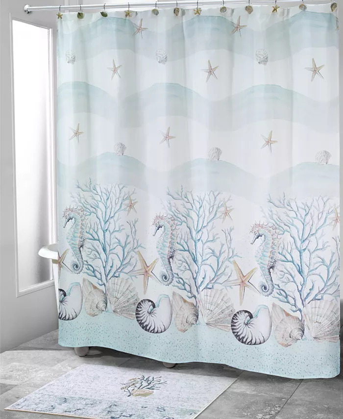 Avanti Coastal Terrazzo Printed Shower Curtain 72 x 72